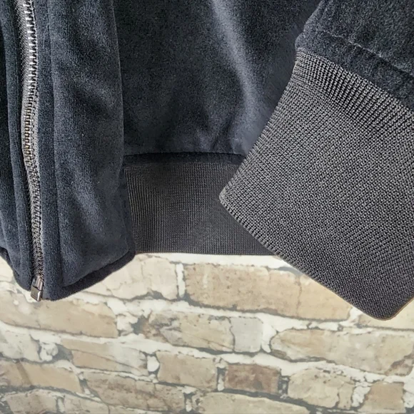 Zara Boy Velveteen Zip Front Bomber Jacket Black Size 13/14 - Picture 5 of 10